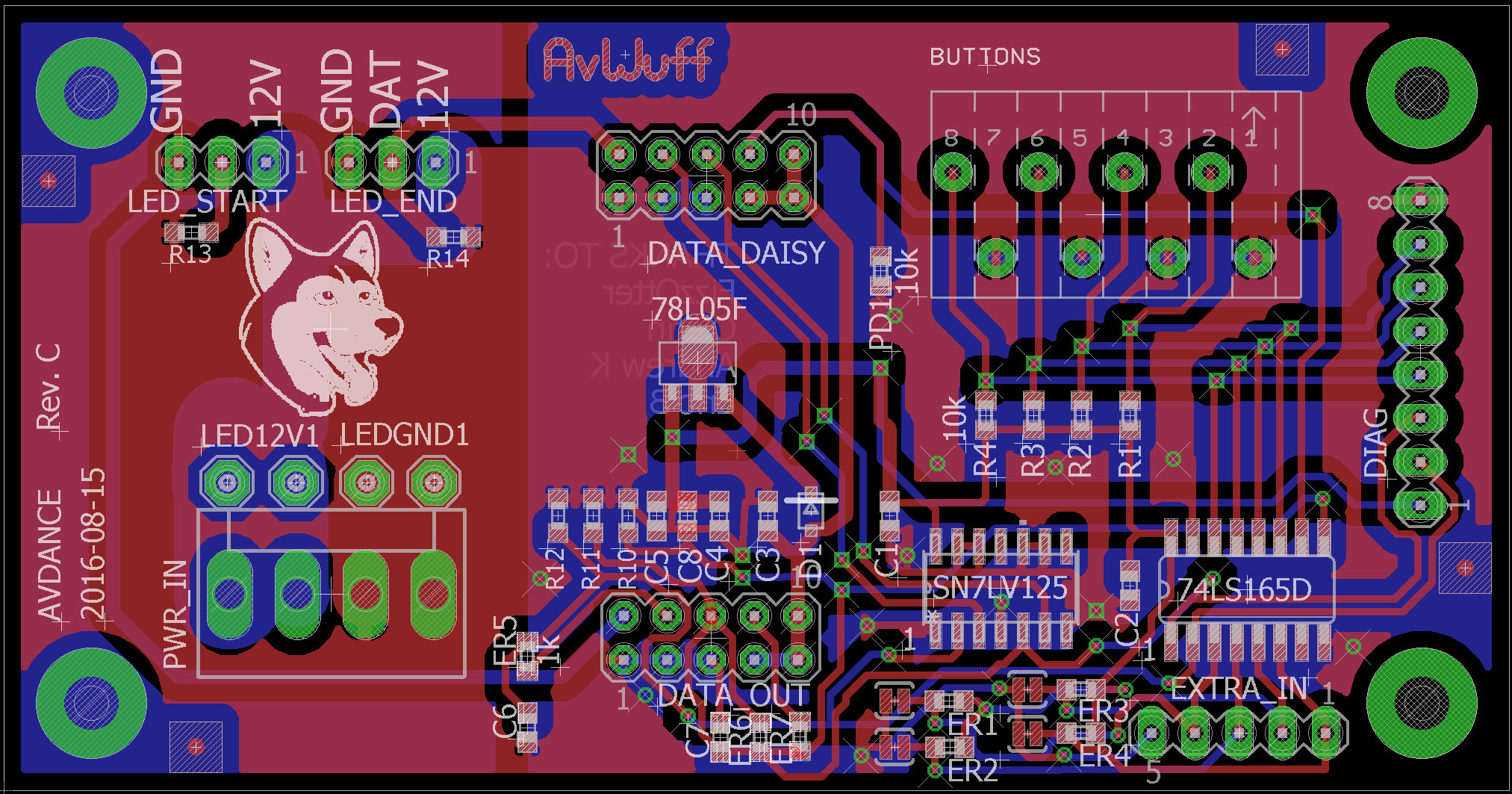 Interactive LED Dance Floor Circuit Diagram